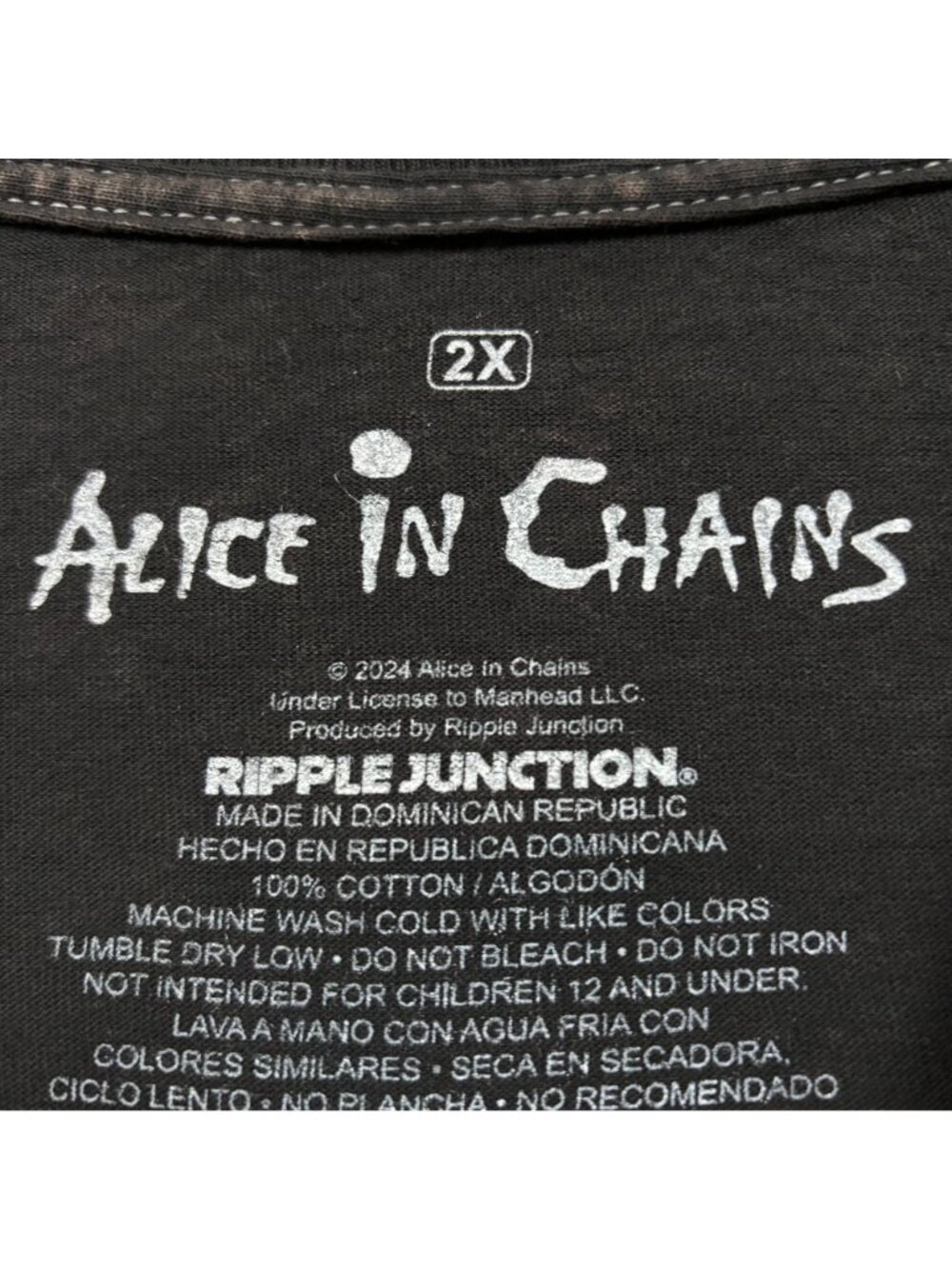 Alice In Chains Dirt Acid Wash Tshirt size 2x - Picture 4 of 5